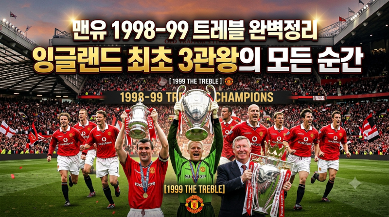 맨유 1998-99 트레블 완벽정리 — 잉글랜드 최초 3관왕의 모든 순간