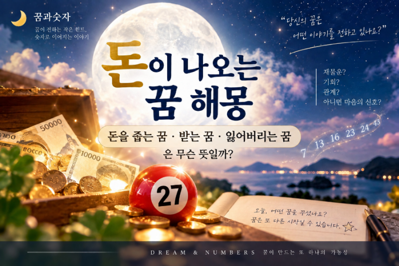 돈이 나오는 꿈 해몽｜돈을 줍는 꿈·받는 꿈·잃어버리는 꿈은 무슨 뜻일까?