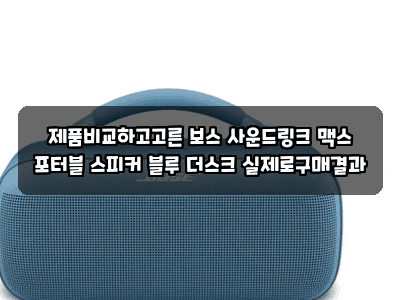 제품비교하고고른 보스 사운드링크 맥스 포터블 스피커 블루 더스크 실제로구매결과