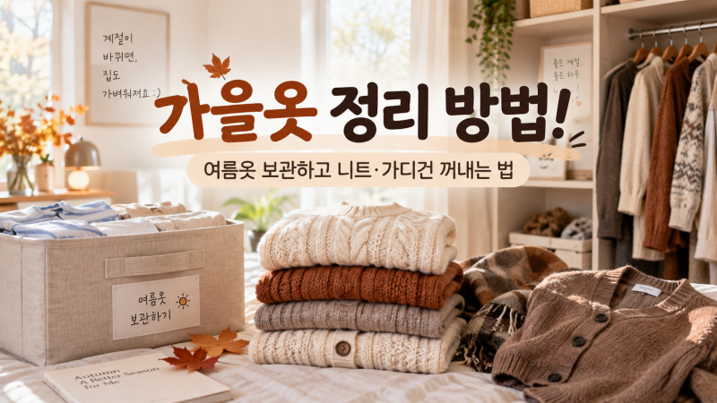 가을옷 정리 방법! 여름옷 보관하고 니트·가디건 꺼내는 법