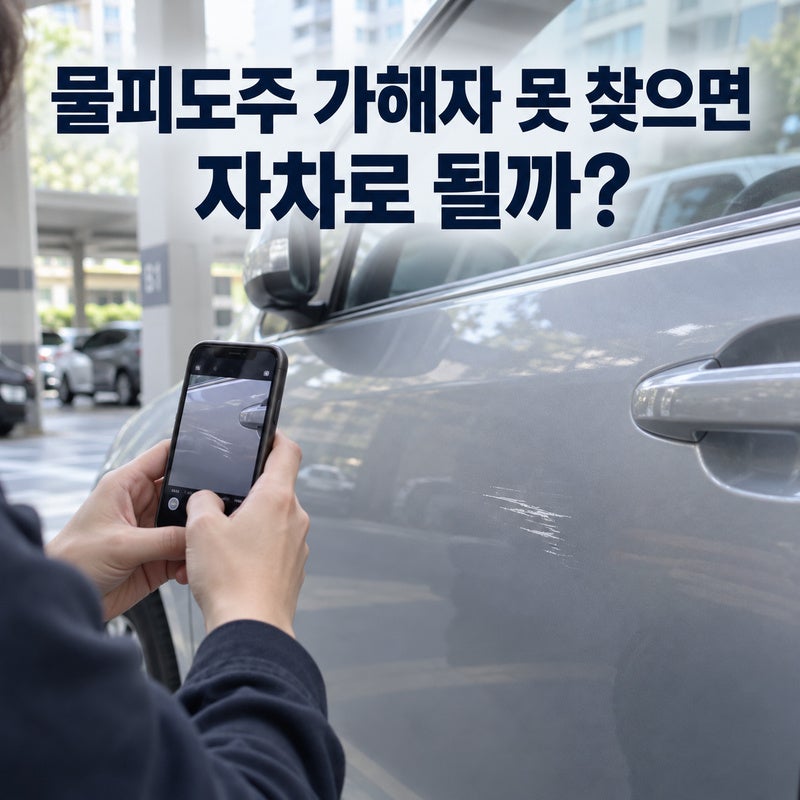 물피도주 가해자 못 찾으면, 자차로 될까?
