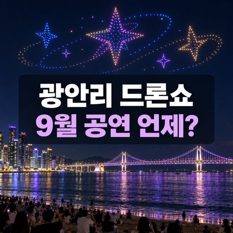2026 광안리 드론쇼 9월 19일·26일 공연 시간｜광안리 해변 관람 팁