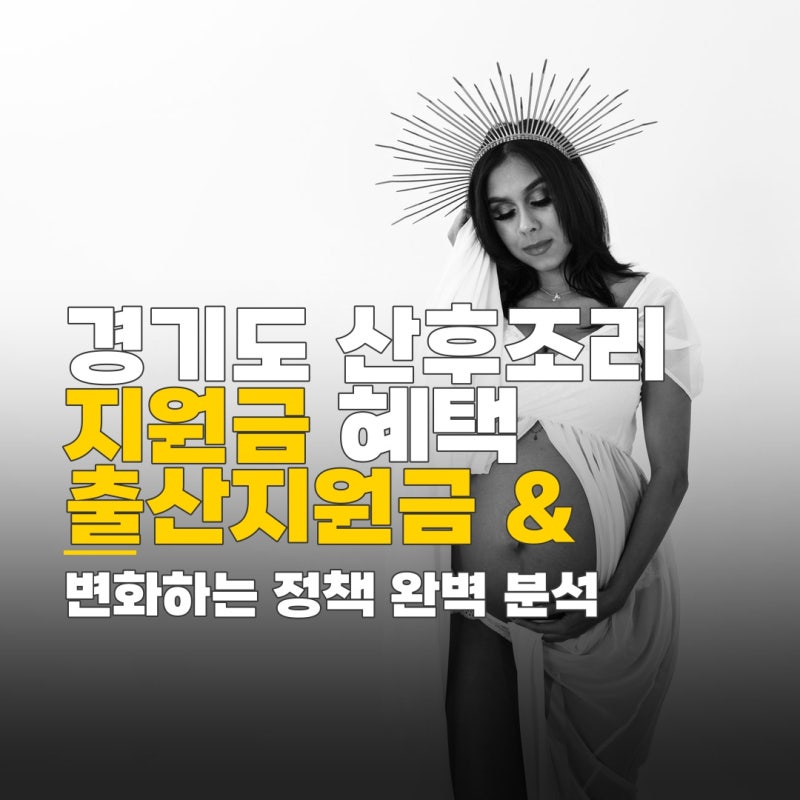 경기도 조리원 정부지원, 출산지원금 및 산후도우미 혜택 비교 신청 방법