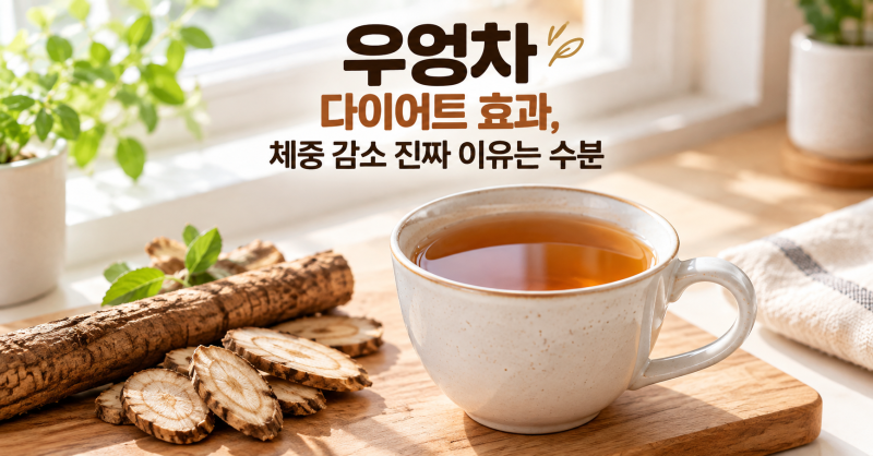 우엉차 다이어트 효과, 체중 감소 진짜 이유는 수분