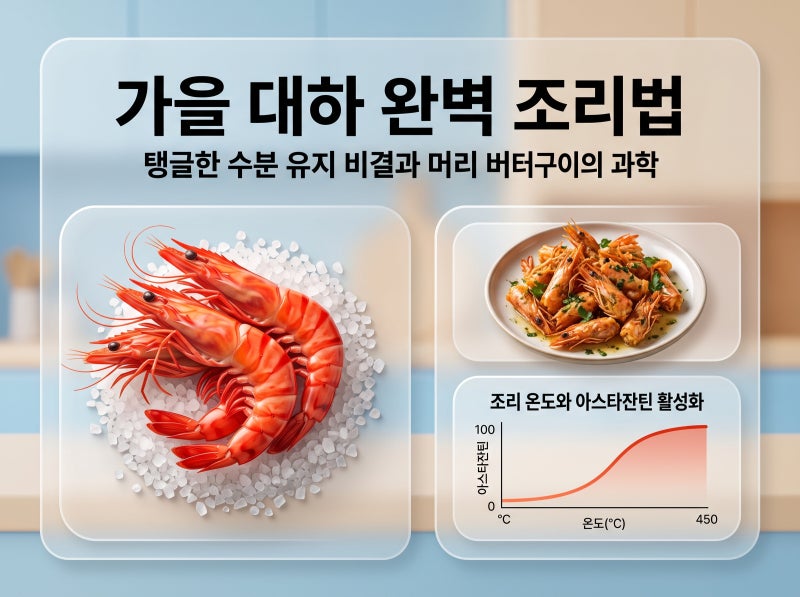 가을철 대하구이 잘 찌는 법과 대하 머리 버터구이 레시피