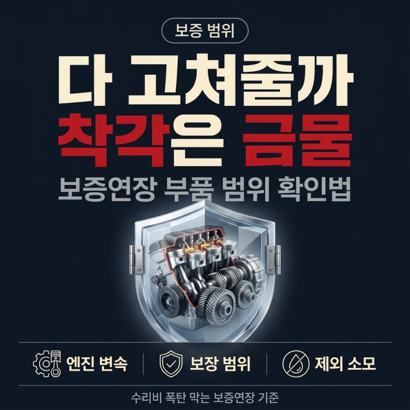 중고차보증연장 보장부품범위 어디까지 되나
