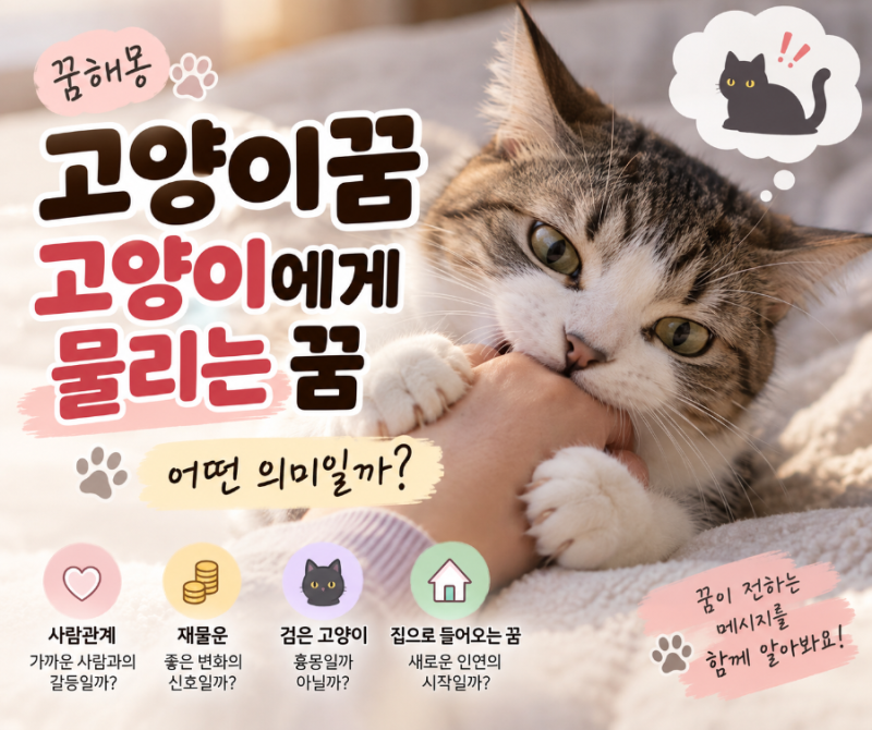 고양이꿈 고양이에게 물리는 상황은 어떤 의미일까?