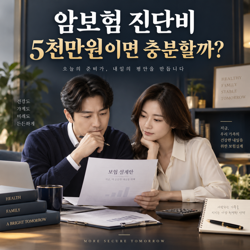 암보험 진단비 5천만원이면 충분할까? 내게 필요한 보장금액 계산법