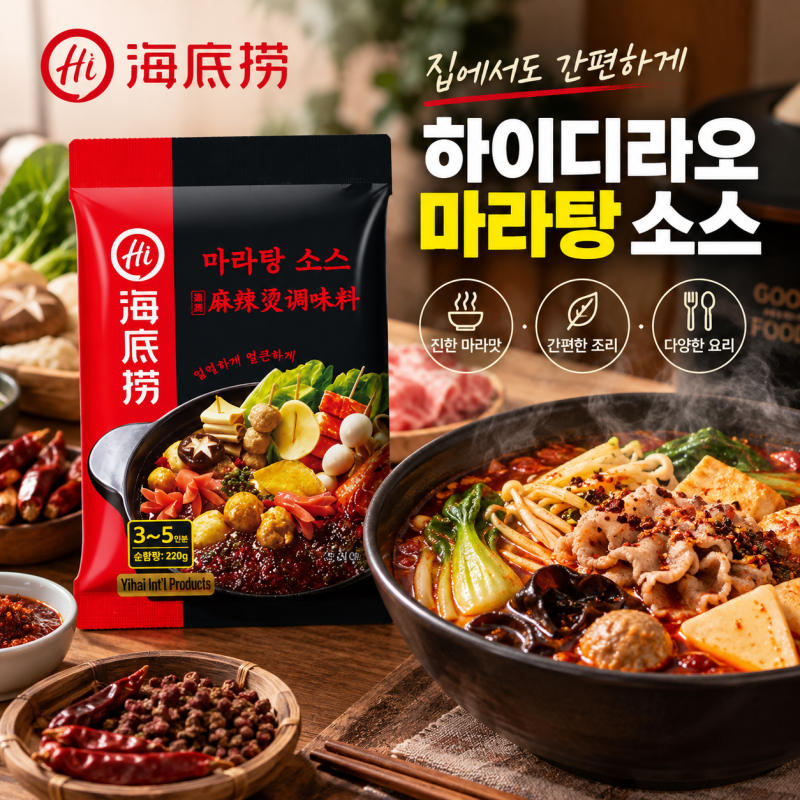 마라탕 육수 어떻게 만들까? 하이디라오 마라소스와 재료 준비법