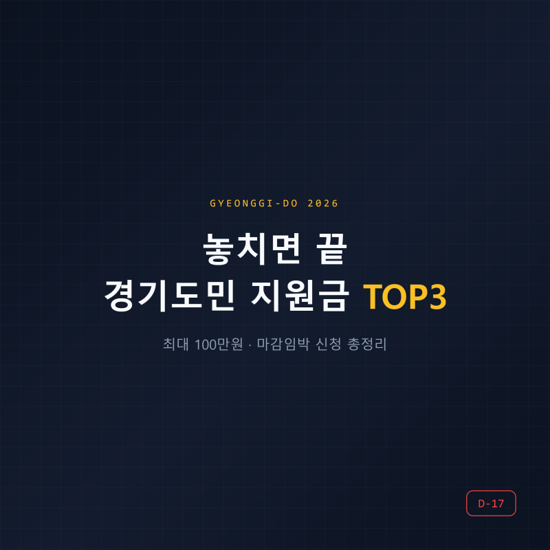 경기도민이라면 놓치면 안 되는 지원금 TOP3, 산후조리비 9월 30일 신청 마감