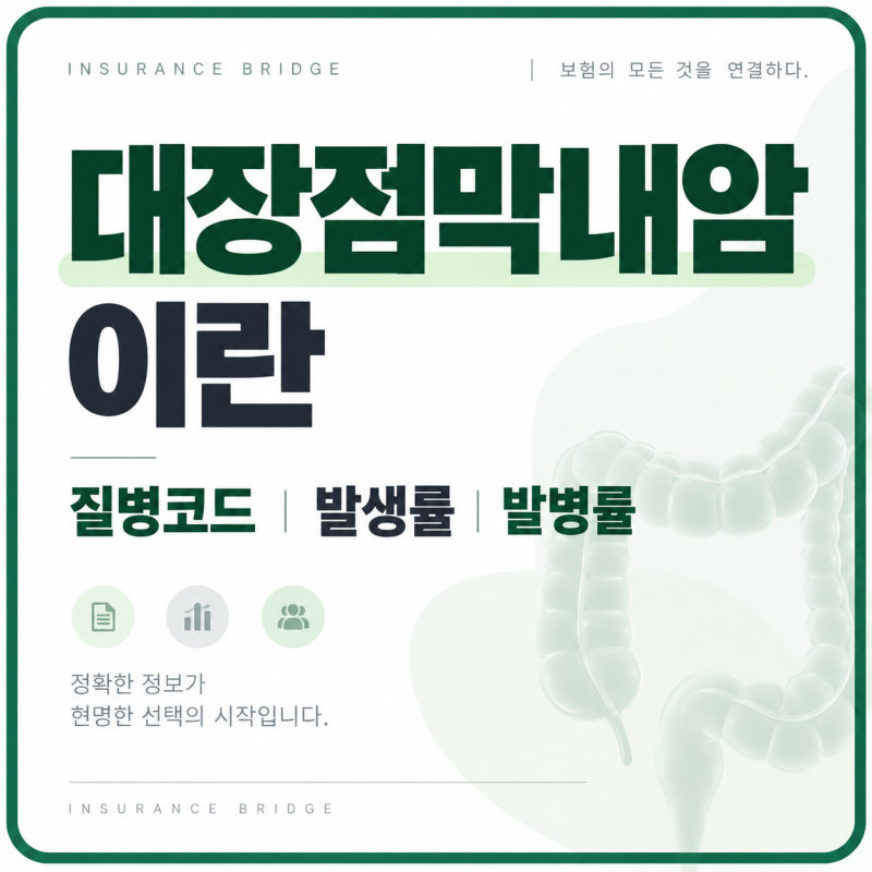 대장점막내암이란 질병코드 발생률 발병률