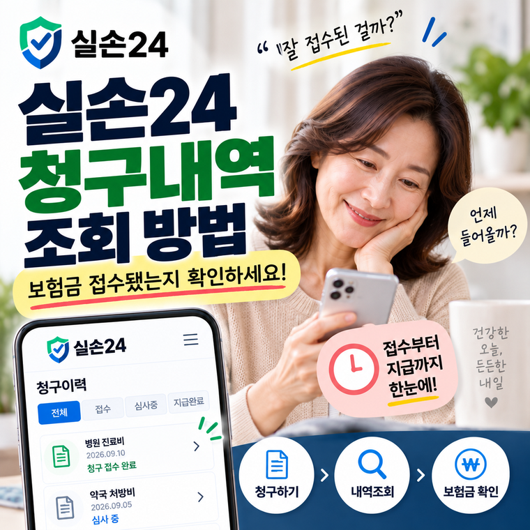실손24 청구내역 조회 방법, 보험금 접수됐는지 확인하는 순서