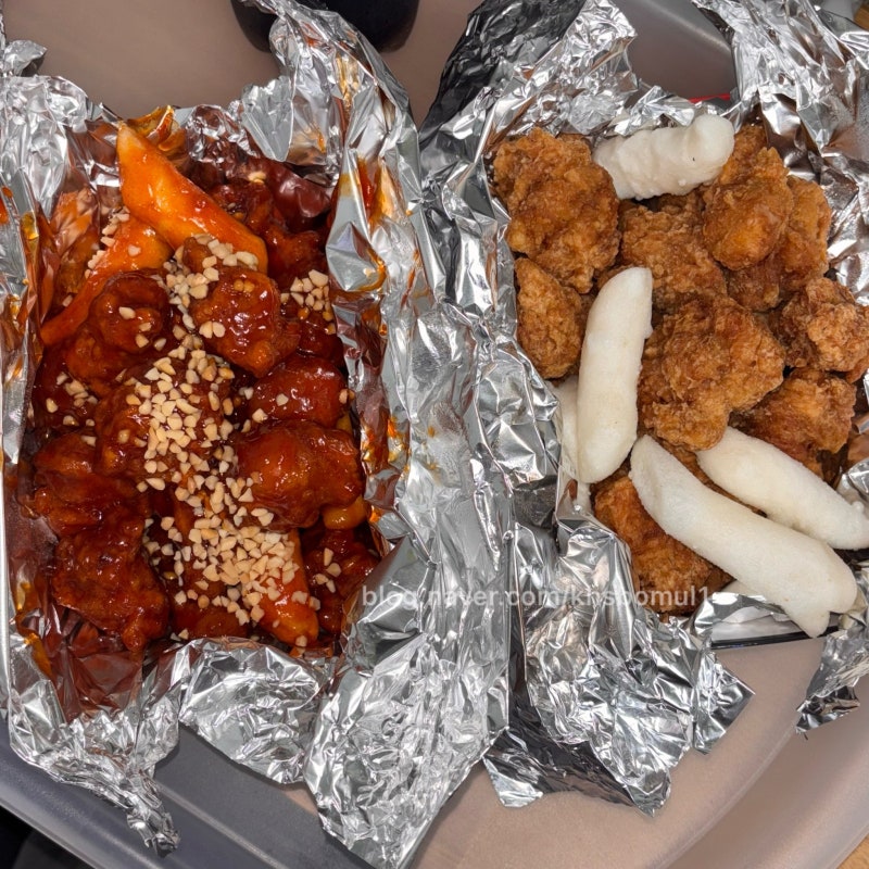 어린이대공원맛집 큰손닭강정 건대점 24시 반반세트