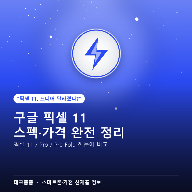 구글 픽셀 11 스펙·가격·출시일 완전 정리 — 픽셀 11·Pro·Pro Fold 한눈에 비교