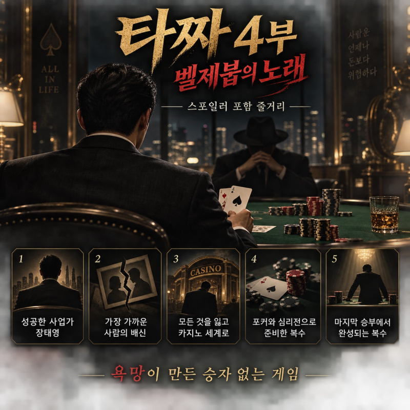 만화 타짜 4부 벨제붑의 노래 줄거리, 결말｜장태영의 배신과 복수