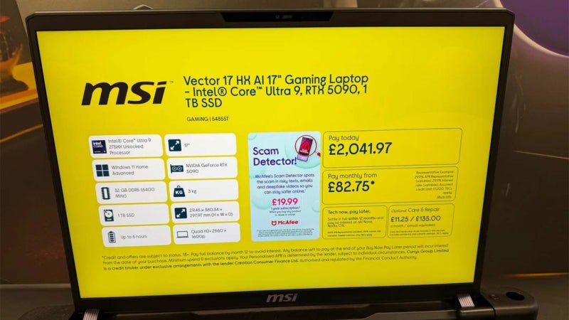 영국 매장에서 RTX 5090 탑재 MSI 게이밍 노트북이 2760달러? 파격적인 재고 정리 할인 포착 │ 글....