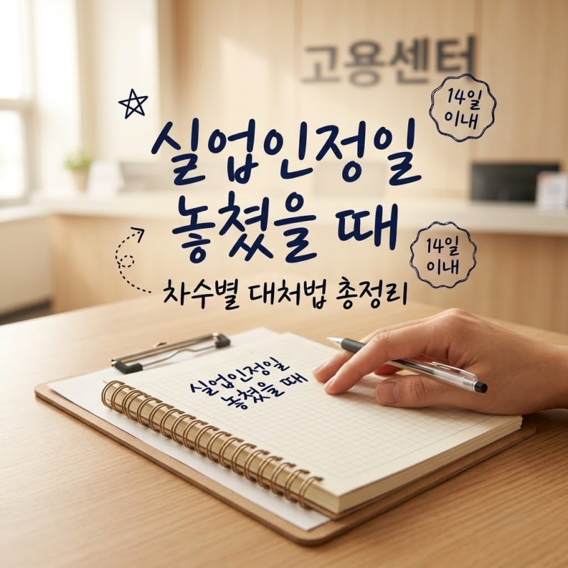 실업급여 실업인정일 놓쳤을 때 1차부터 4차까지 차수별 대처법 정리