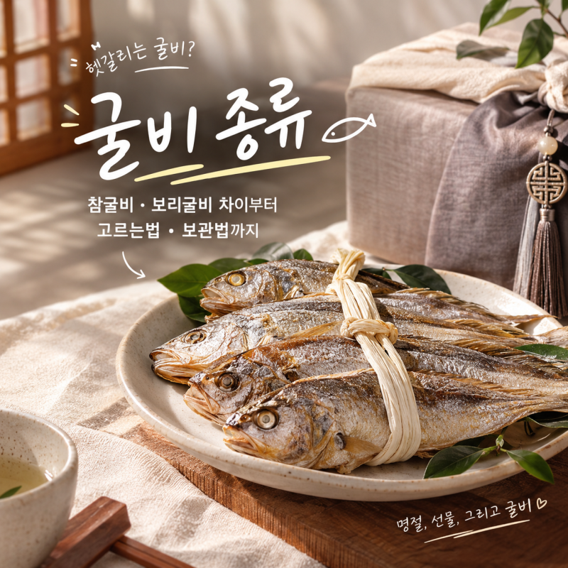 굴비 종류 제대로 알기! 참굴비·보리굴비 차이부터 추석 명절 세트 고르는법·보관법까지