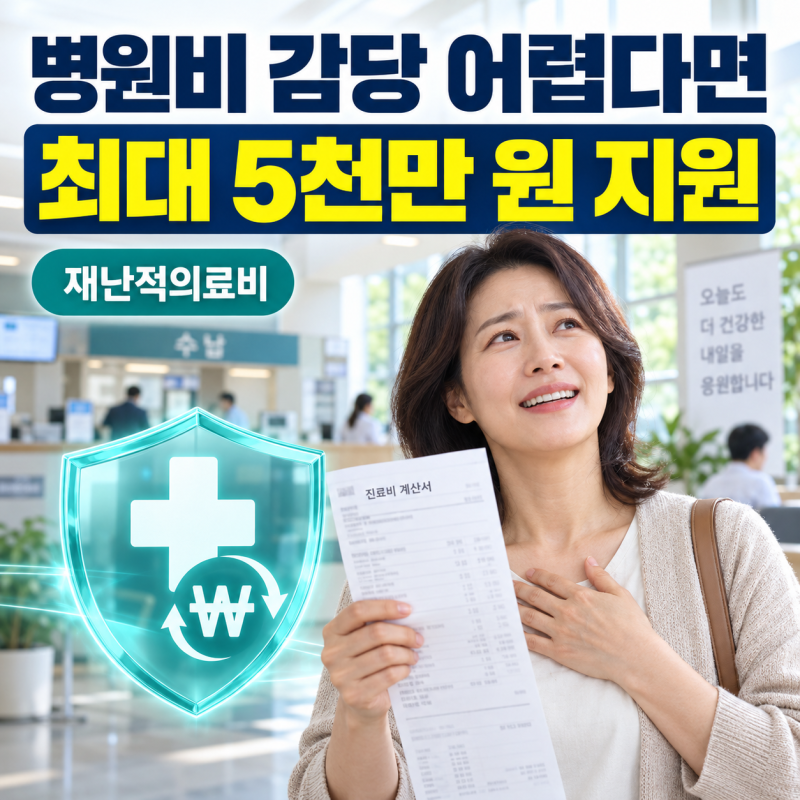 병원비 감당 안 된다면 최대 5천만 원! 재난적의료비 지원 대상·신청방법