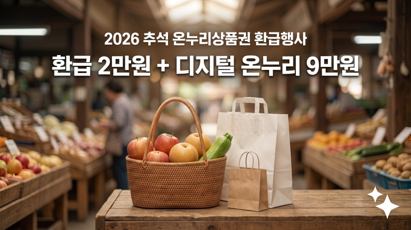 2026 추석 온누리상품권 환급행사 참여시장 & 환급방법 완벽 가이드