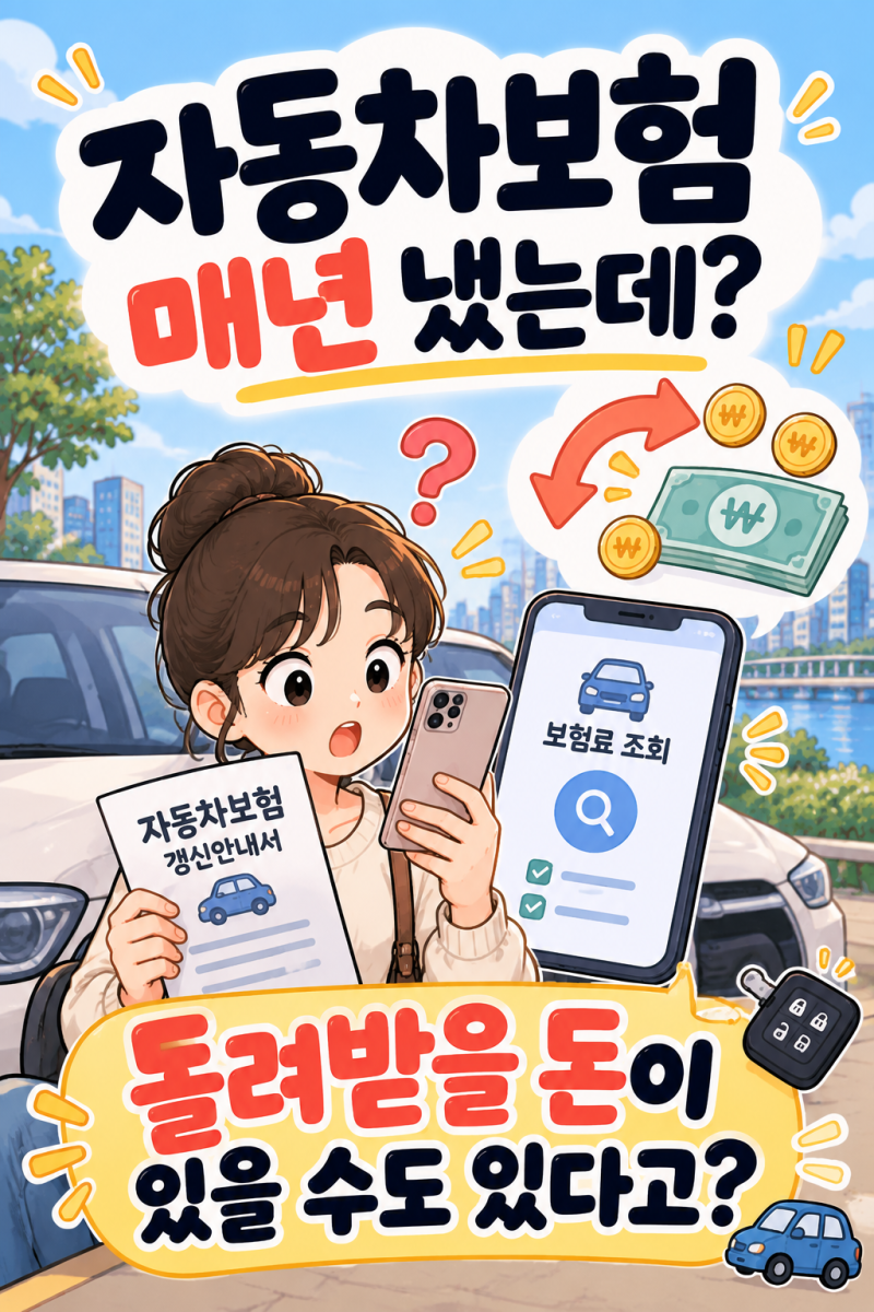 자동차보험 환급금, 매년 보험료 냈다면 한 번 확인해보세요