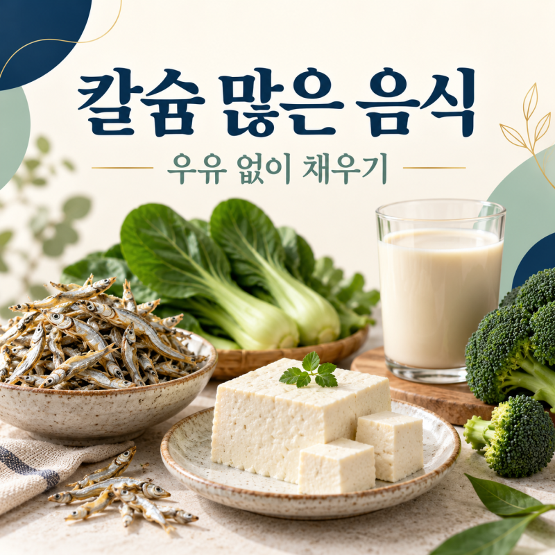 칼슘 많은 음식｜우유 없이 하루 권장량 채우는 식단