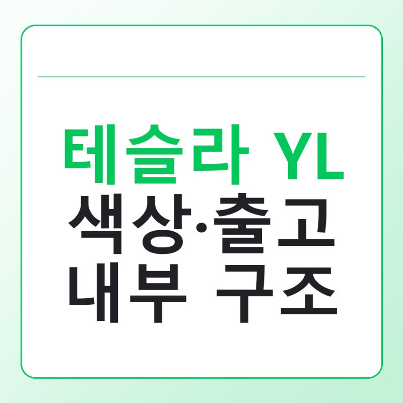 테슬라 모델 YL 색상과 출고 대기 기간, 내부 구조까지 한번에 정리