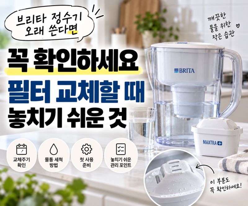 브리타 정수기 오래 쓴다면 꼭 확인하세요, 필터 교체할 때 놓치기 쉬운 것