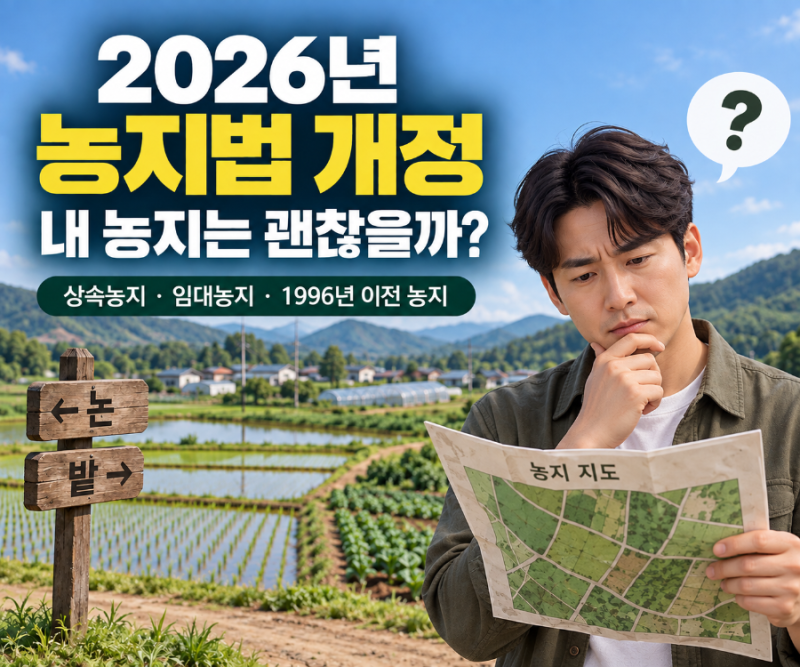 2026년 농지법 개정, 내 농지는 괜찮을까?