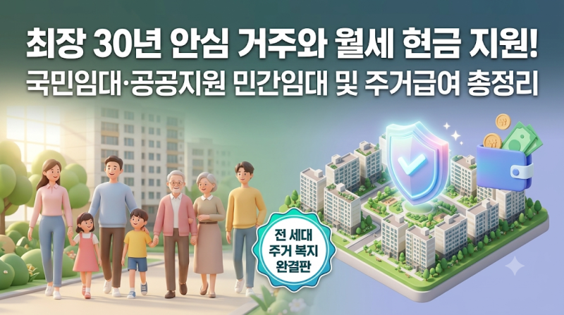 [일반 주거 정책 2부] 30년 안심 거주부터 월세 현금 지원까지! 국민임대·공공지원 민간임대 ....