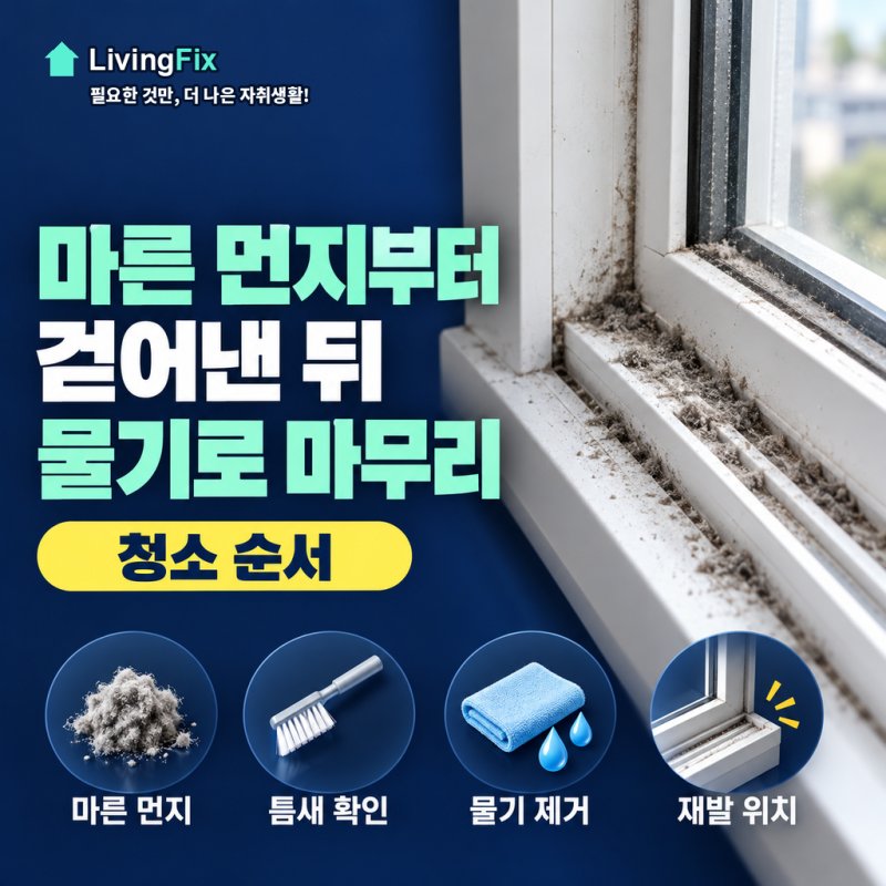 창틀 먼지, 닦아도 쌓이는 원인과 청소 순서