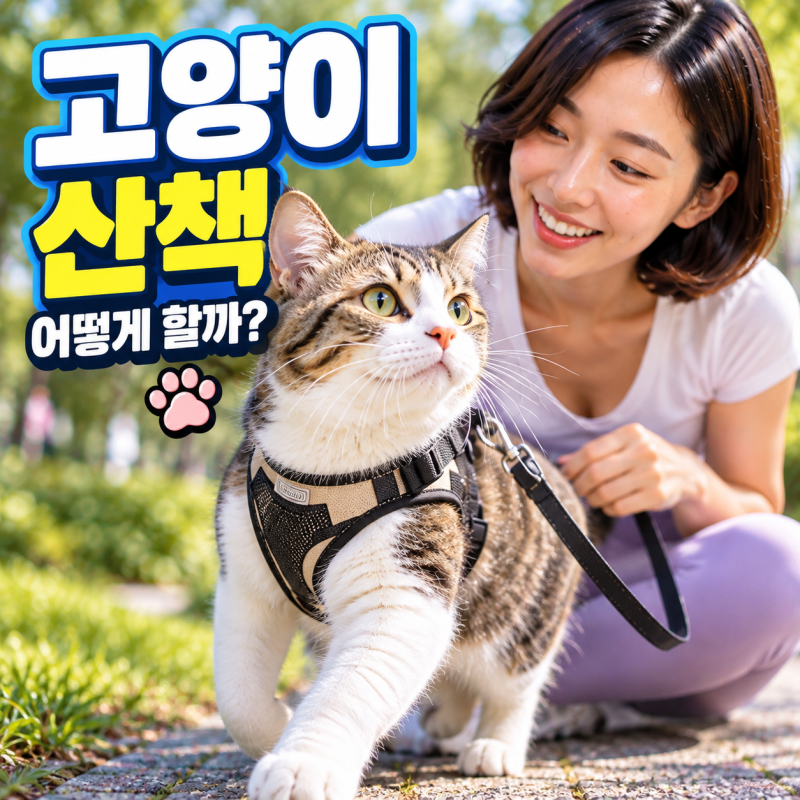 고양이 산책 가능할까? 산책줄 하넷 목줄 선택방법