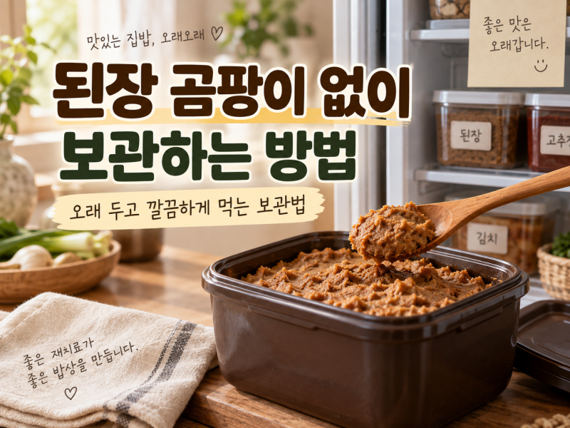 된장 곰팡이 없이 보관하는 방법