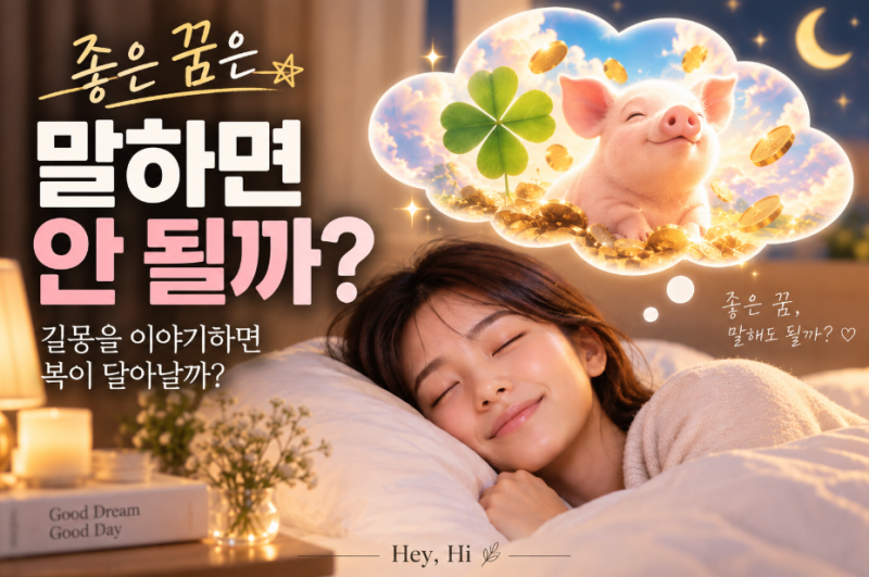 좋은 꿈은 말하면 안 될까? 길몽을 이야기하면 복이 달아날까