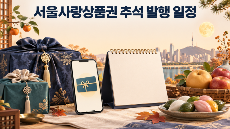 모르고 안사면 손해!! 2650억 풀리는 서울사랑상품권 추석 발행 일정과 구매 방법