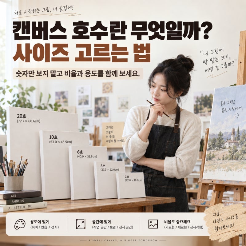 캔버스 호수란 무엇일까? 사이즈 고르는 법