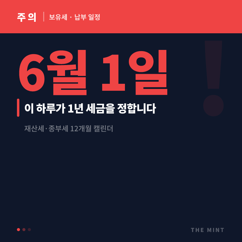 재산세 종부세 납부기간 총정리, 집 있으면 챙길 12개월 캘린더