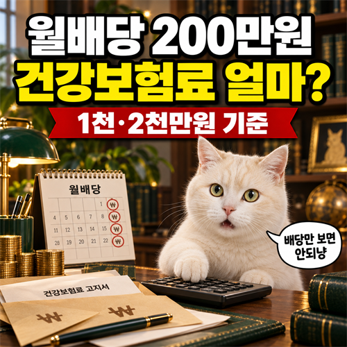 월배당 200만원 받으면 건강보험료 얼마? 배당소득 1천만원·2천만원 기준