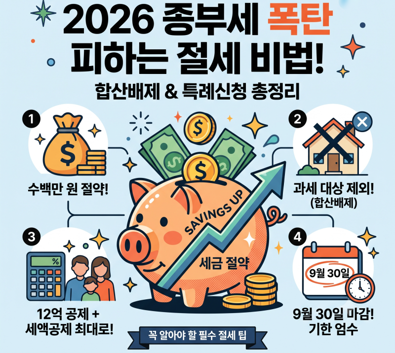 9월 30일 마감! 종부세 폭탄 피하는 합산배제 & 1세대 1주택 과세특례 신청 가이드 (홈택스/서....