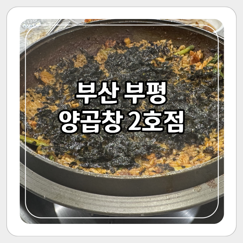 [부산 부평 맛집] 부평깡통시장 맛집 부평양곱창 2호점 전골에 볶음밥까지