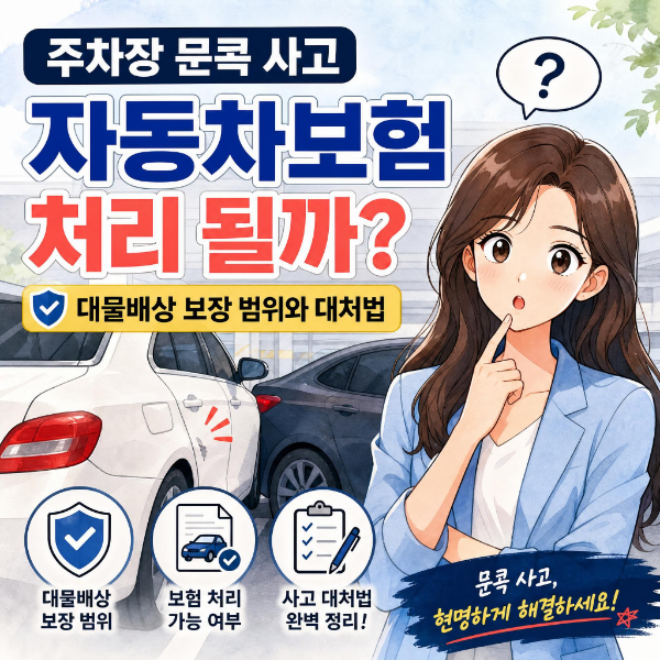 주차장 문콕 사고 자동차보험 처리 될까? 대물배상 보장 범위와 대처법