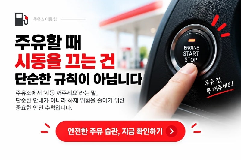 주유할 때 시동 끄라는 말, 그냥 규칙인 줄 알았는데 이유가 있습니다