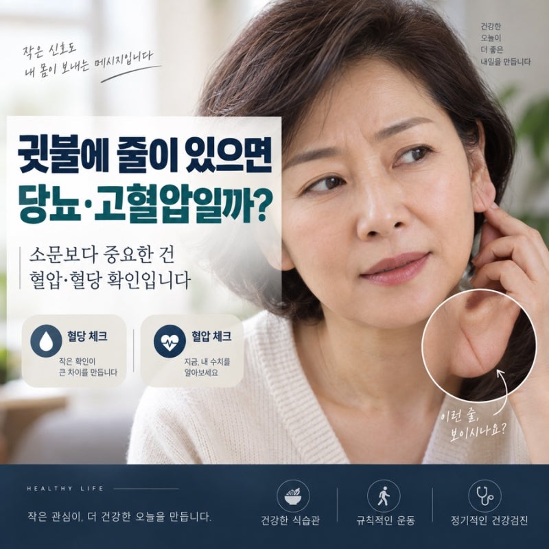 귀만 보고 고혈압 알 수 있나요? ㅣ 귓볼에 대각선 주름으로 내 건강 판별해보기