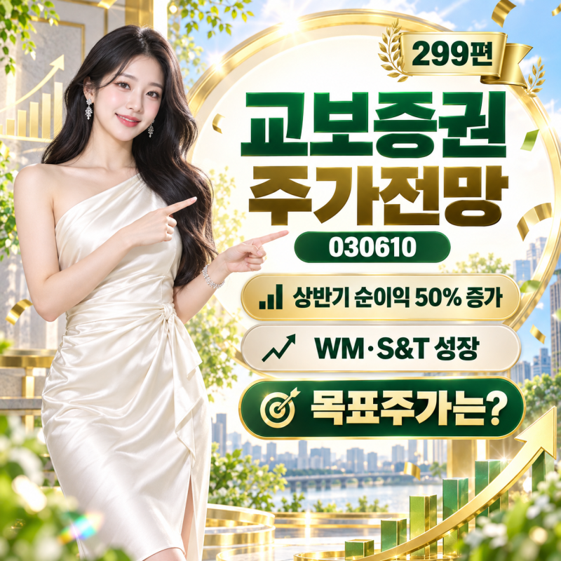 교보증권주가전망,상반기순이익50%증가,WM·S&T성장,살까?팔까?목표주가는?[299편]