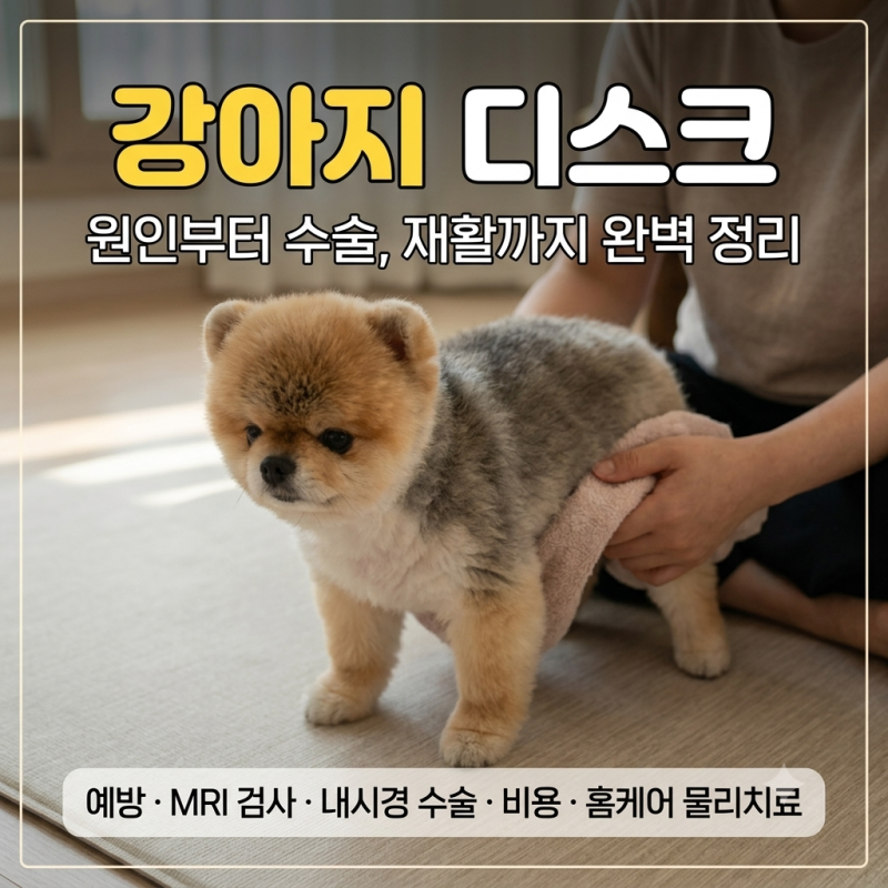 강아지 디스크(추간판 탈구증) 원인부터 수술, 실제 치료 비용 및 입원·재활 관리 총정리