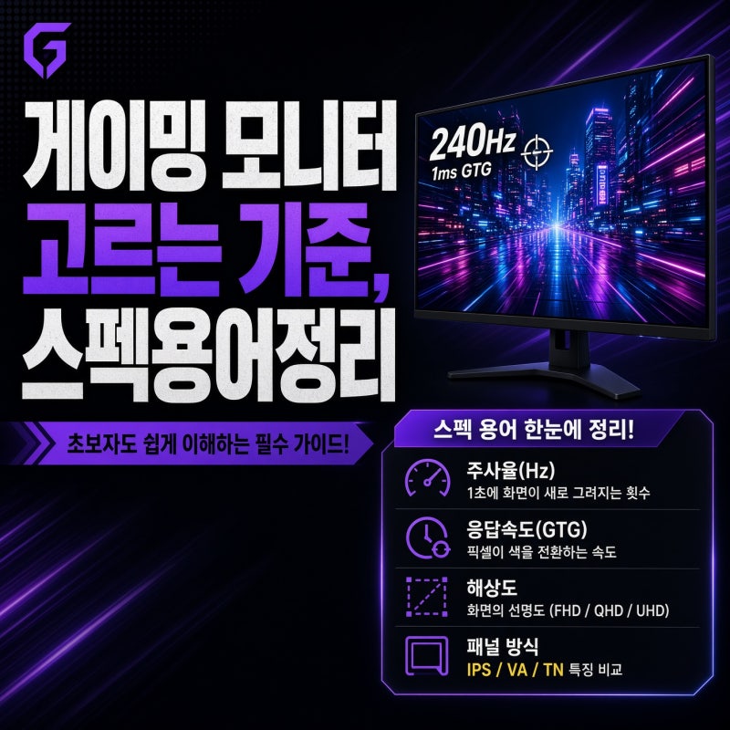 27인치 144Hz면 될까? 게이밍 모니터 고르는 기준, 스펙용어정리