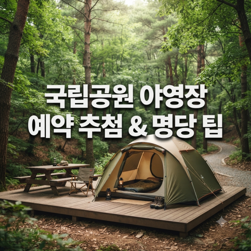 [완벽 공략] 국립공원 야영장 예약 추첨제 일정 및 전국 명당 사이트 추천