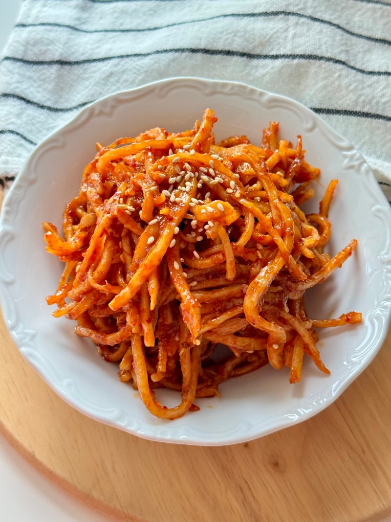 냉장고에 넣어도 딱딱하지 않은 진미채무침 레시피 이렇게 만들어보세요
