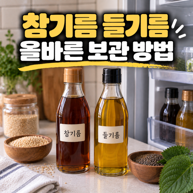 참기름·들기름 냉장보관 해야 할까? 올바른 보관법