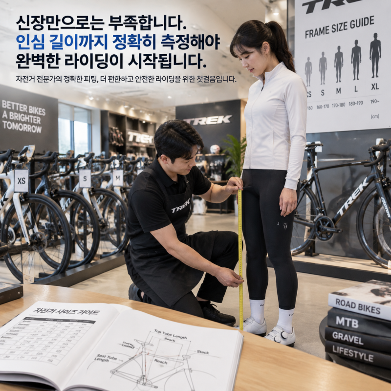 자전거전문가가 보는 프레임 사이즈 규격 — 키만 보고 고르면 라이딩 자세가 무너집니다